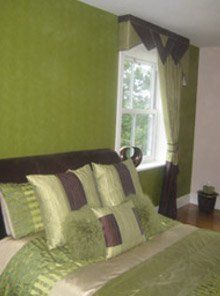 bespoke window dressings - bury - GPS soft furnishings - lime bed