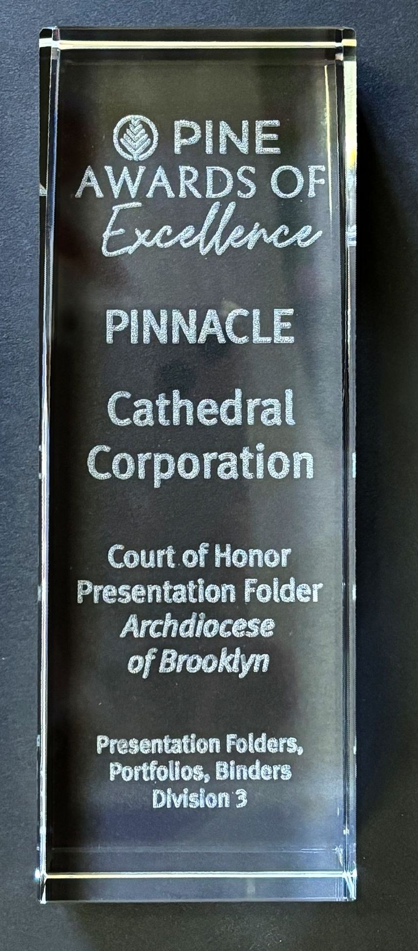 A pine awards of excellence pinnacle cathedral corporation award