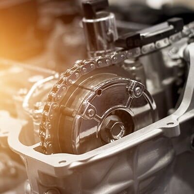 Details of Car Engine Chain and Gears — Light A/C Service in Lexington, KY