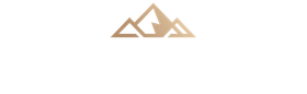 Gold mountain peak logo on a white background.