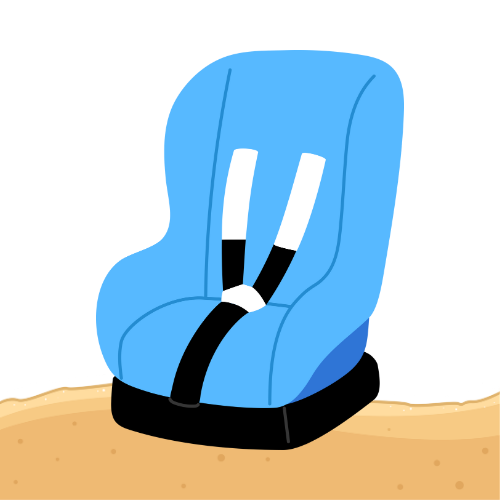 Blue backpack on a sand dune.