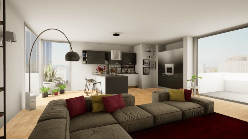 soggiorno progettato con realtà aumentata