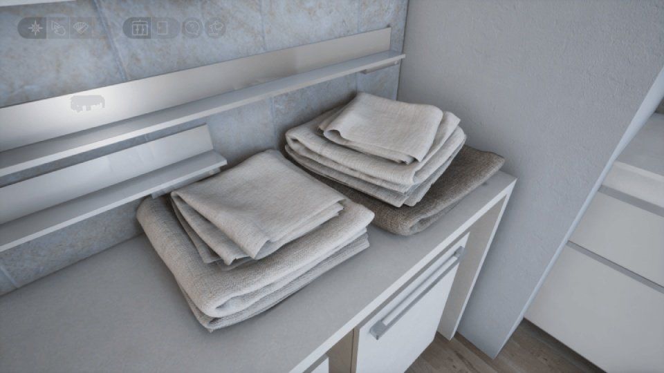 dettaglio mobiletto bagno immaginato con realtà aumentata