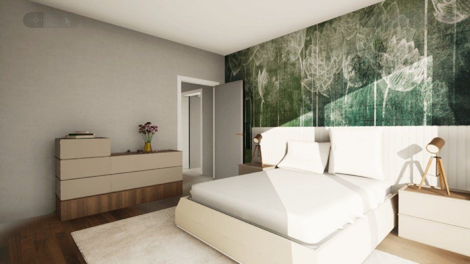 camera da letto progettata con realtà aumentata