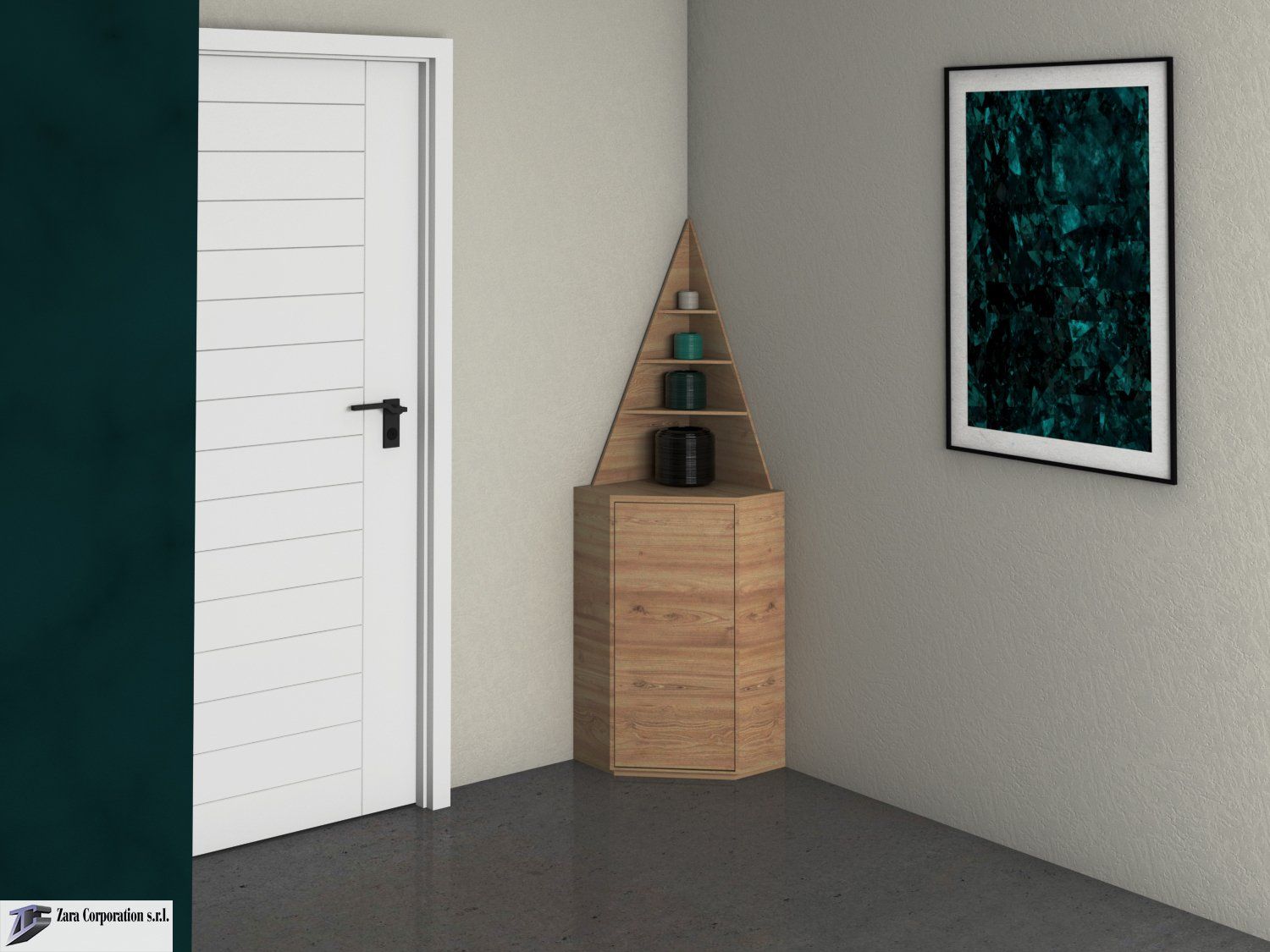 Campionario di pannelli in legno grezzo o colorati