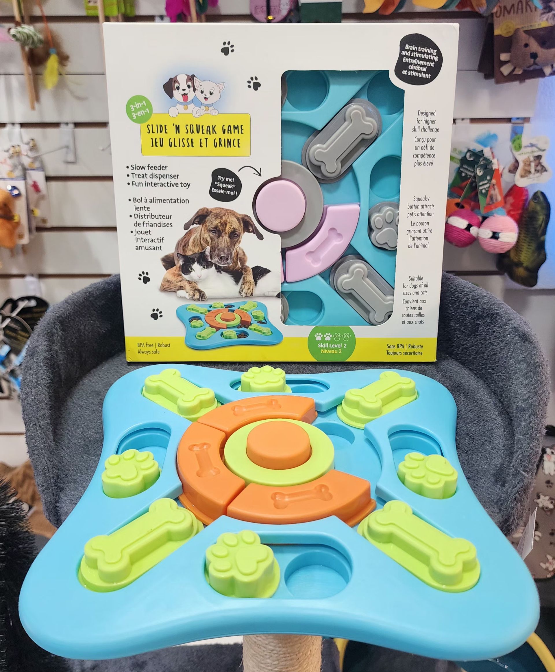 Plato Juego Puzzle Come Lento Para Perros y gatos Ansiosos