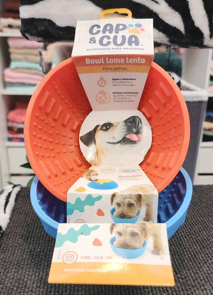 Bowl Come Lento Para Lamer Silicona Reversible Para Perro