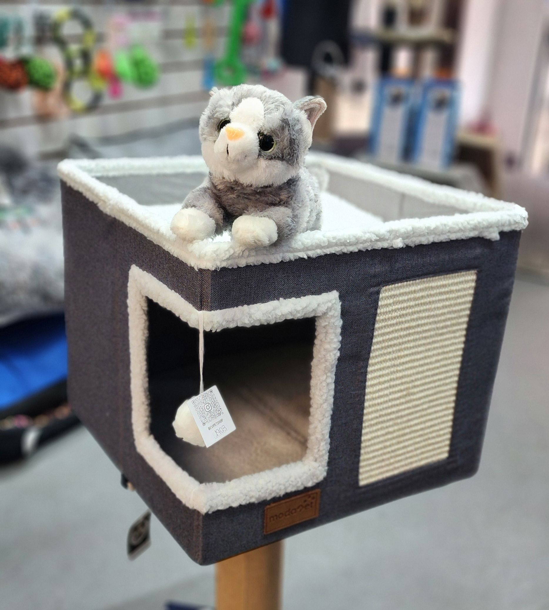 Casa Cama Para Gato Cucha Rascador, Grande