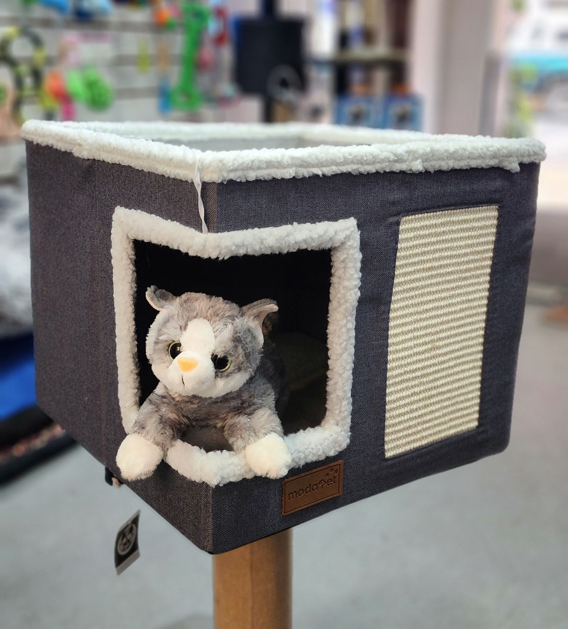 Casa Cama Para Gato Cucha Rascador, Grande