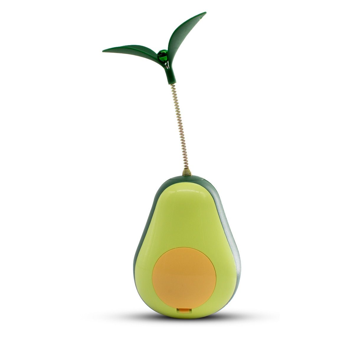 JUGUETE CATNIP PALTA CON PLUMA Y DISPENSADOR DE COMIDA GRANDE VERDE