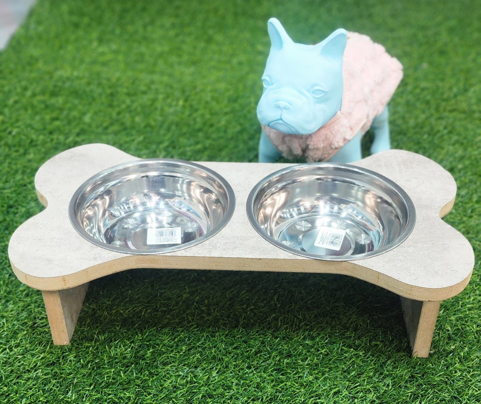Comedero Individual Para Perros En Altura Huesito 15cm