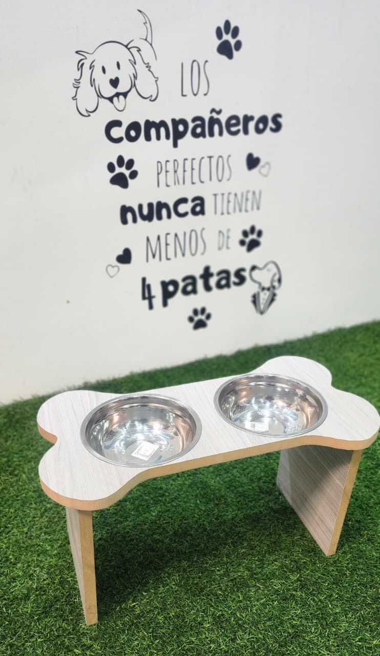 Comedero Para Perros Elevado En Altura HUESO