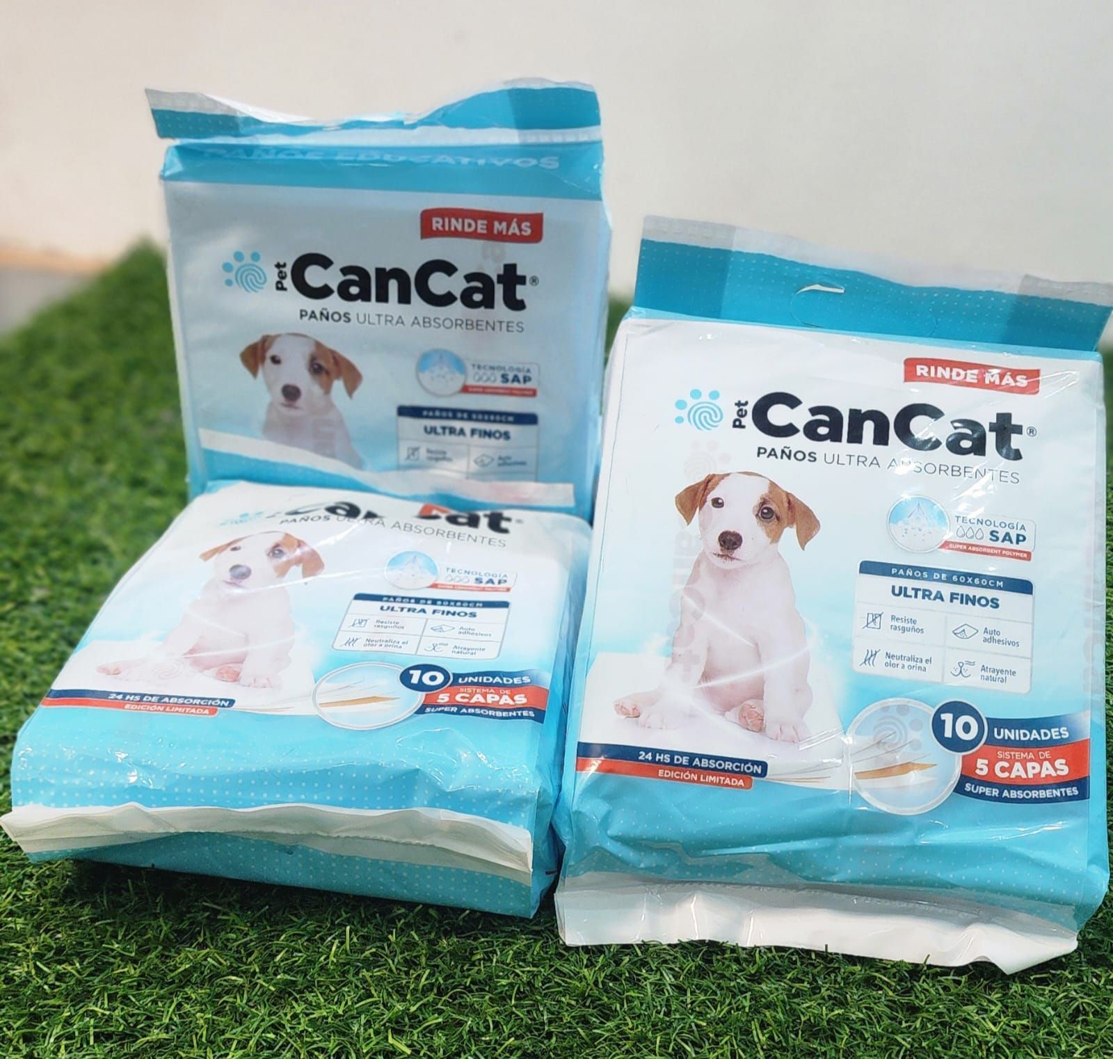 CanCat Paños Entrenamiento 60x60 10u Premium