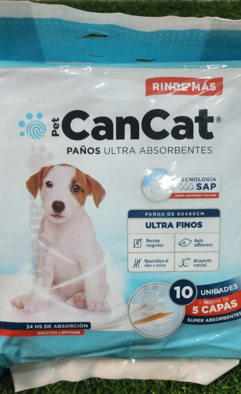 CanCat Paños Entrenamiento 60x60 10u Premium