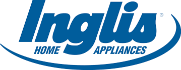 Inglis Home Appliances logo in blue with a curved line below.
