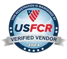 The logo for usfcr is a verified vendor.