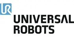 The universal robots logo is on a white background.