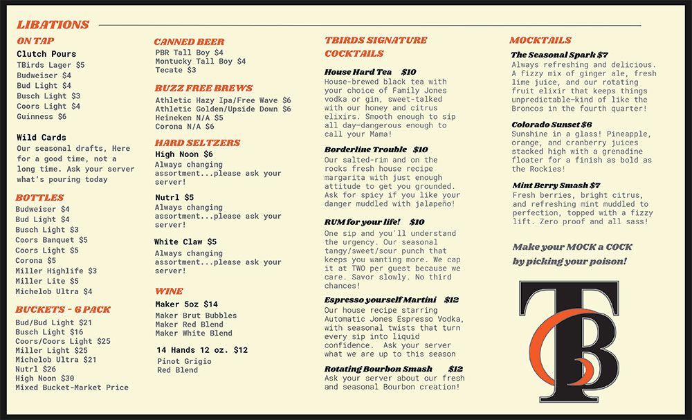 Lunch Menu 2
