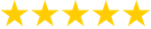 A row of yellow stars on a white background.