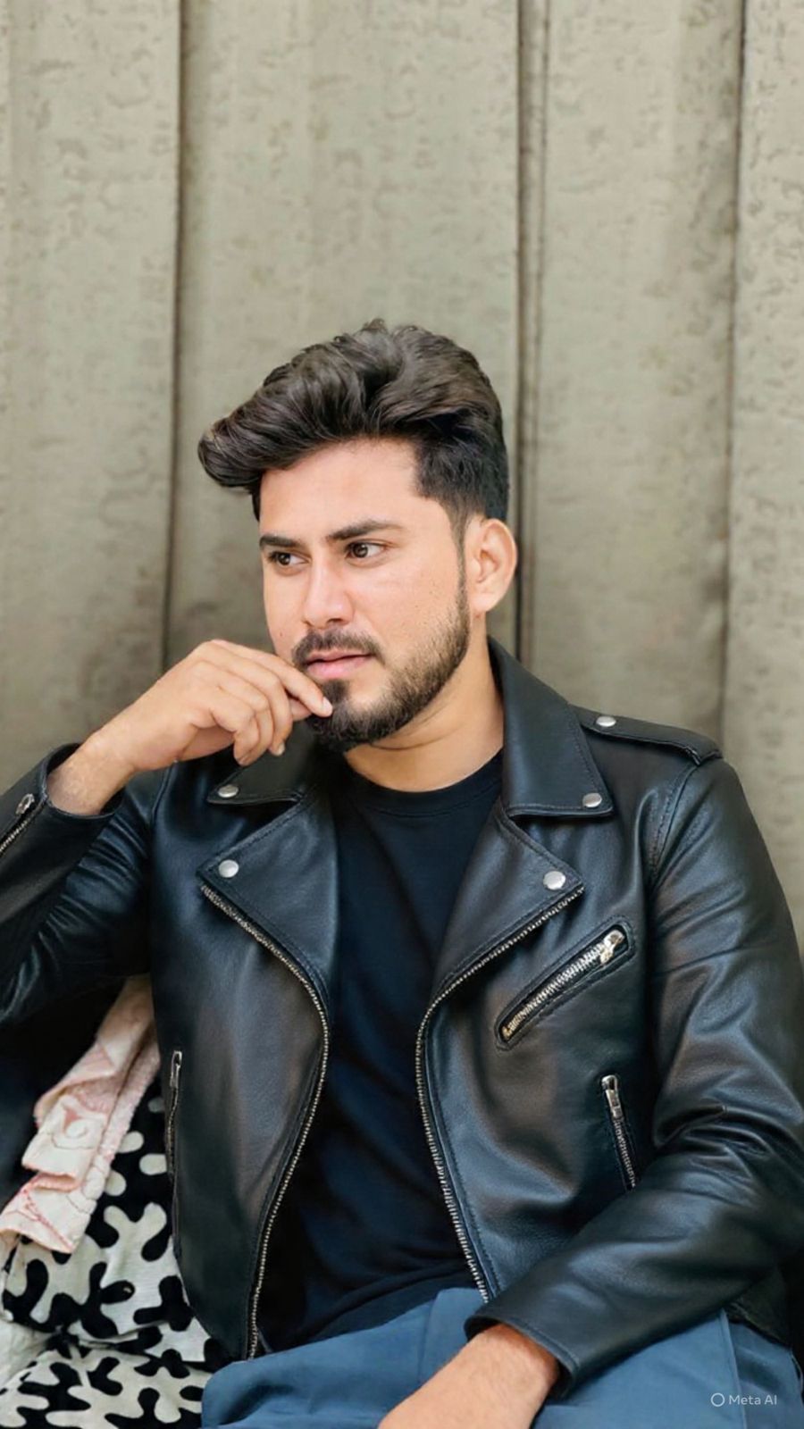 A man is sitting at a table holding a cup of coffee and using a laptop computer.