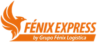 Logotipo de Fénix Express con un fénix rojo-naranja y texto en negro, de Grupo Fénix Logística