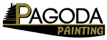 Pagoda Painting logo with black pagoda icon and gold-and-black text