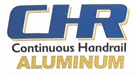 CHR continuous handrail aluminum logo on a white background