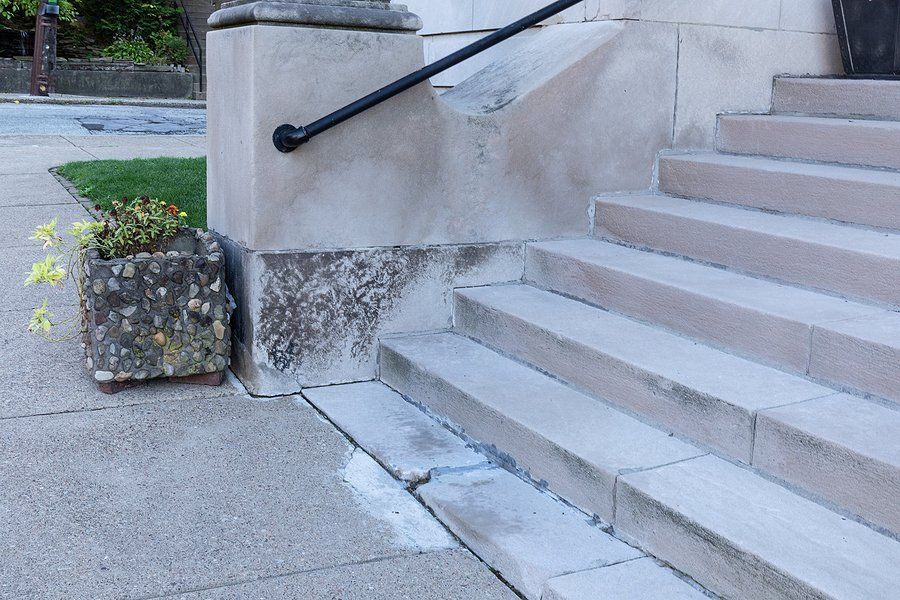 an outdoor concrete stairs