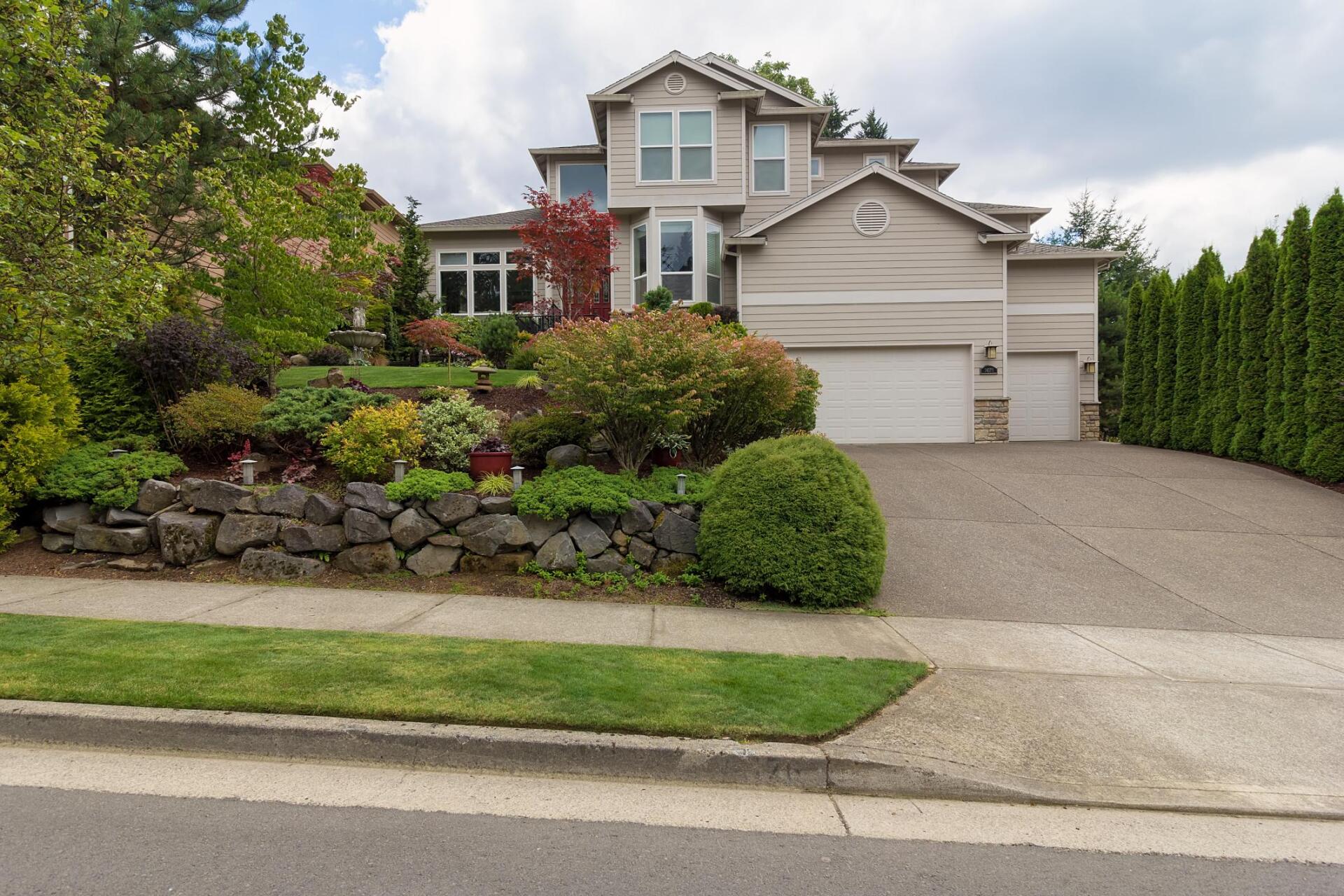 house with landscape on the side