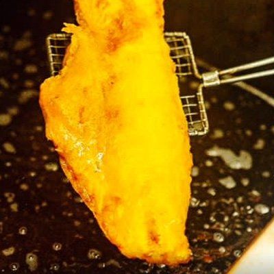 freshly battered fish