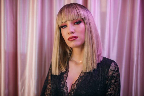 Parrucca capelli lunghi biondi