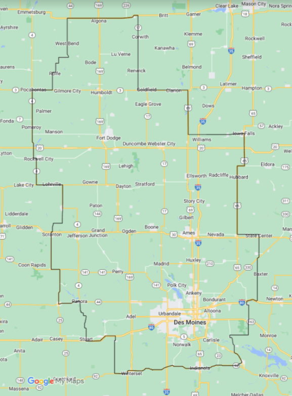 Service Areas — Madrid, IA — PortablePro, Inc.