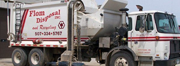 White Disposal Truck — Faribault, MN — Flom Disposal