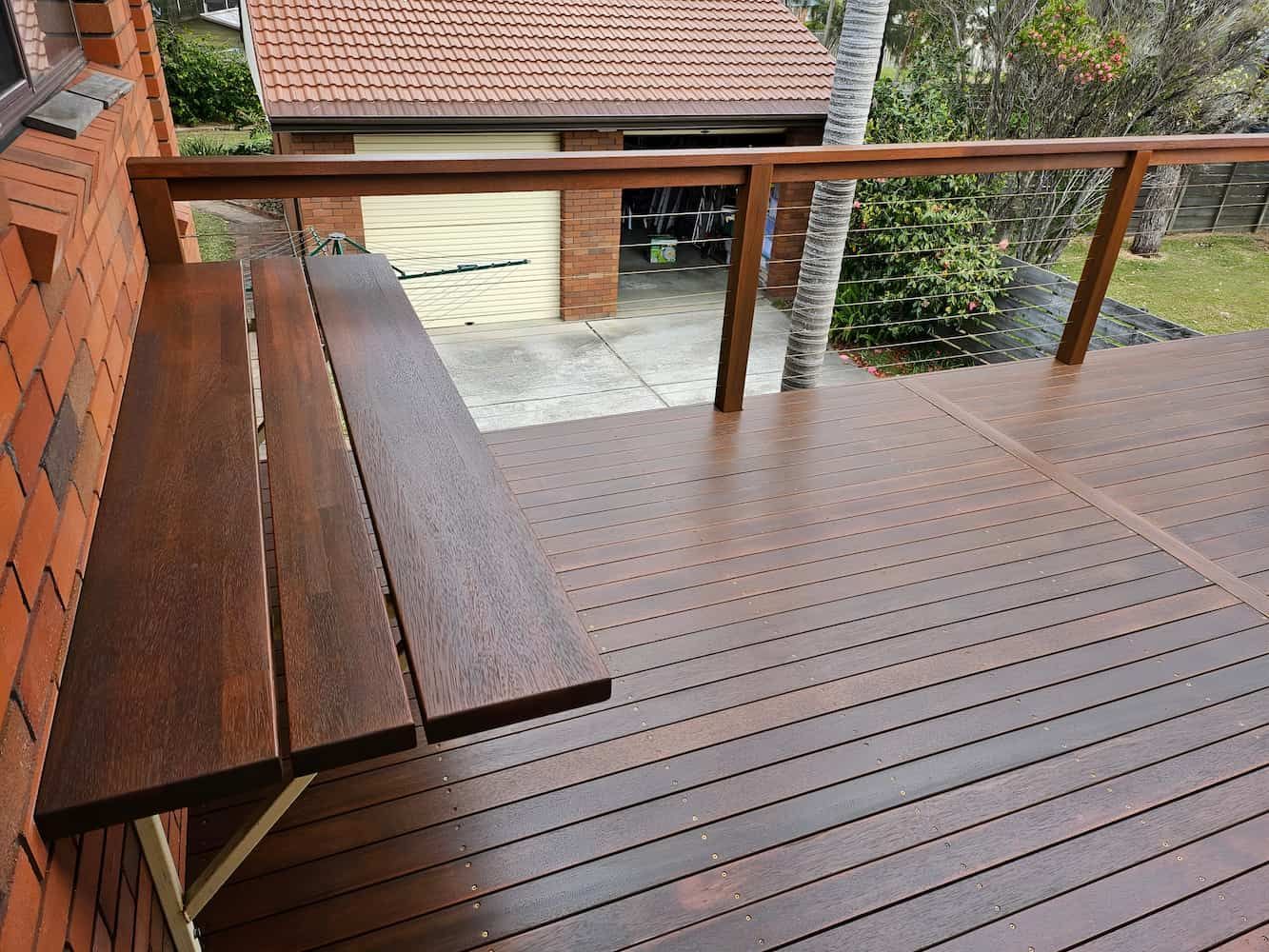 A Wooden Deck With A Bench And A Railing — That Painter Guy In South Nowra, NSW
