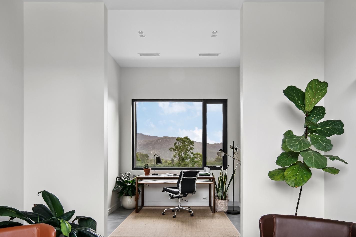 A Home Office With A Desk and Chair In Front Of A Large Window  — That Painter Guy In South Nowra, NSW
