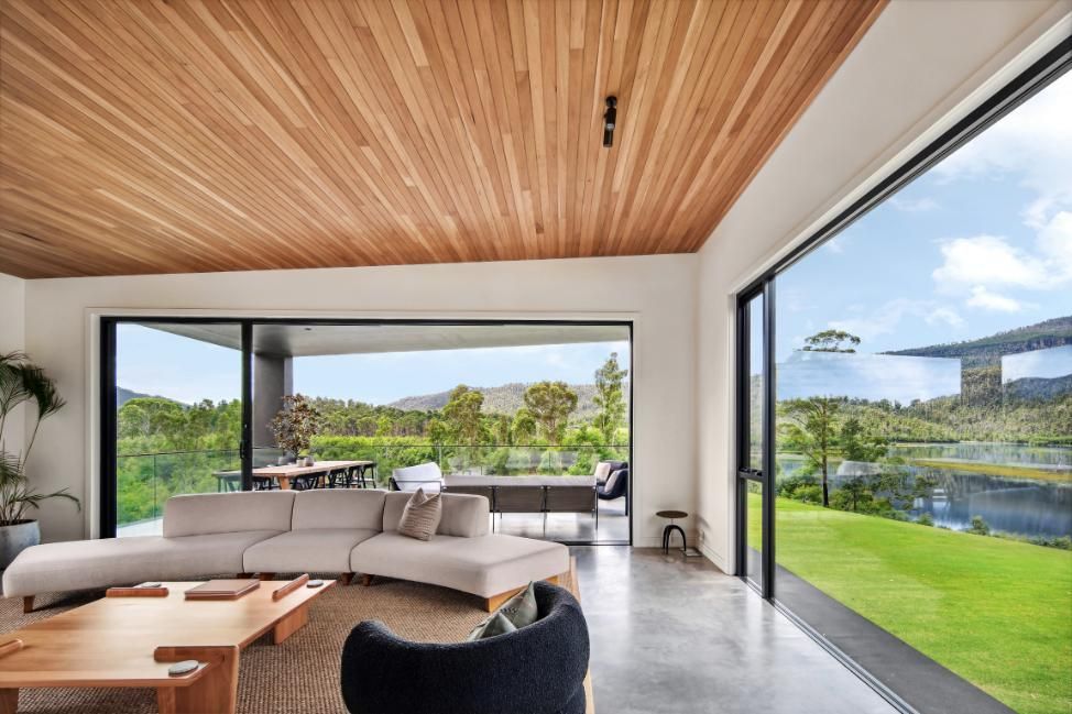 Living Room With A Couch , Chair , Table and Sliding Glass Doors  — That Painter Guy In South Nowra, NSW