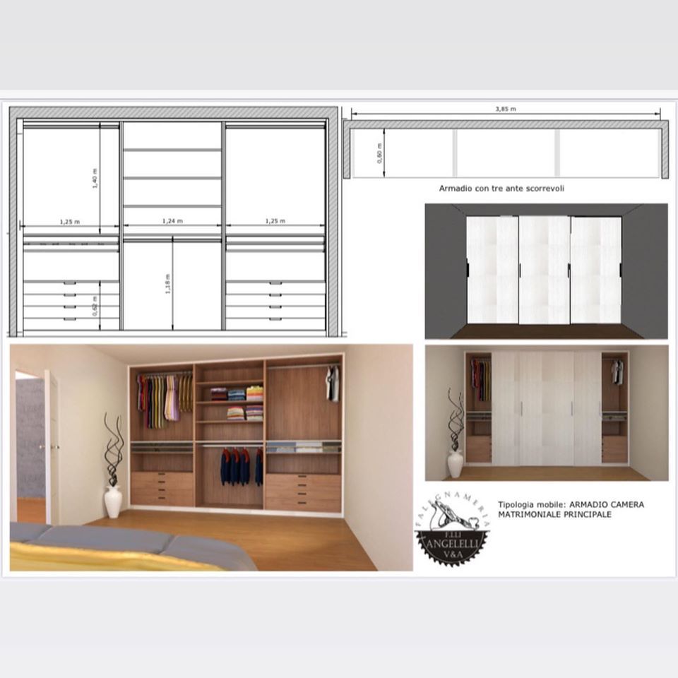 Progetto armadio a muro.