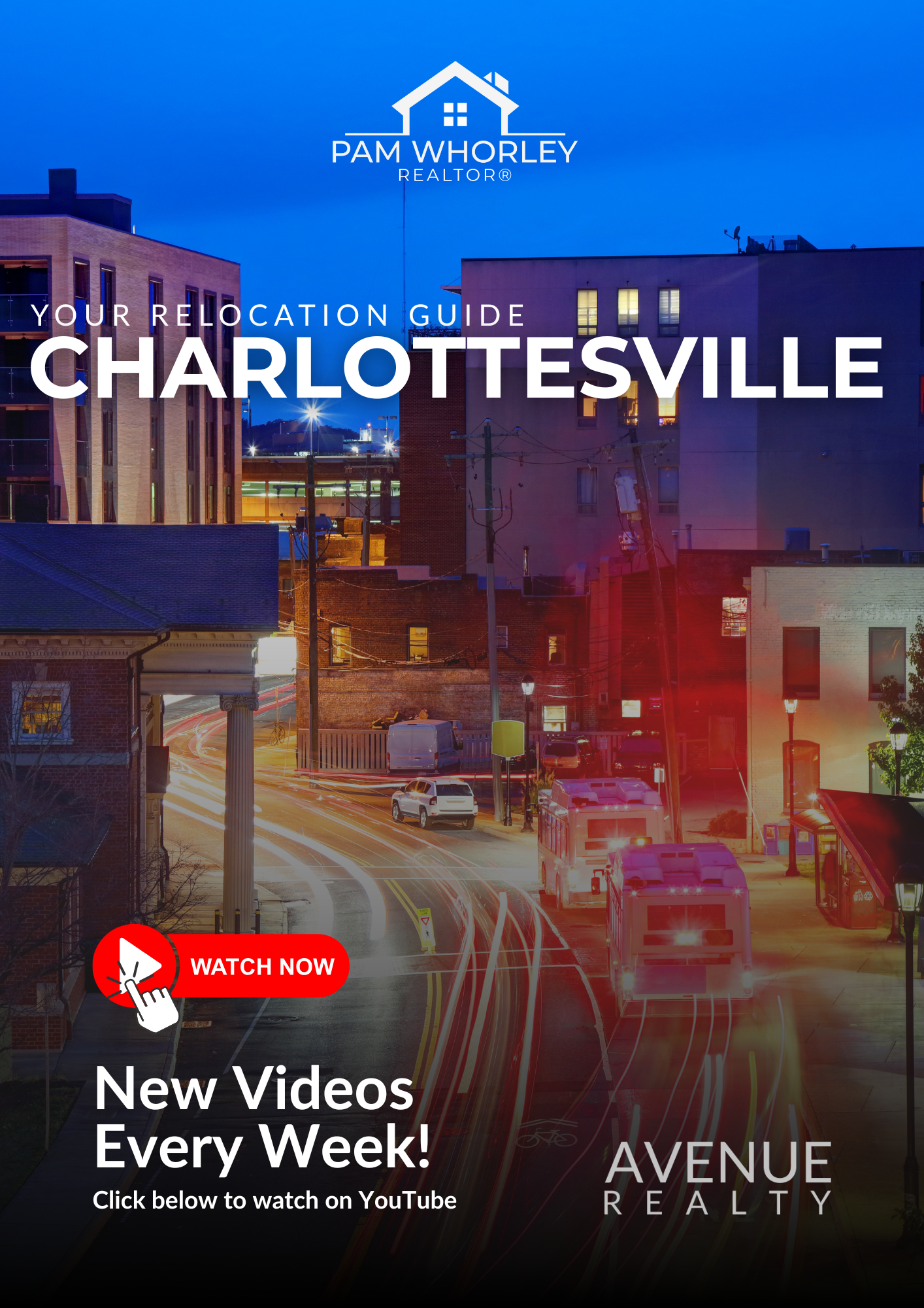 A poster for a relocation guide for charlottesville