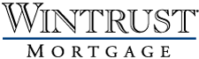 The logo for wintrust mortgage is shown on a white background.