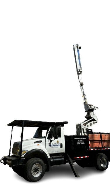 a white truck with a crane on the back is on a white background .