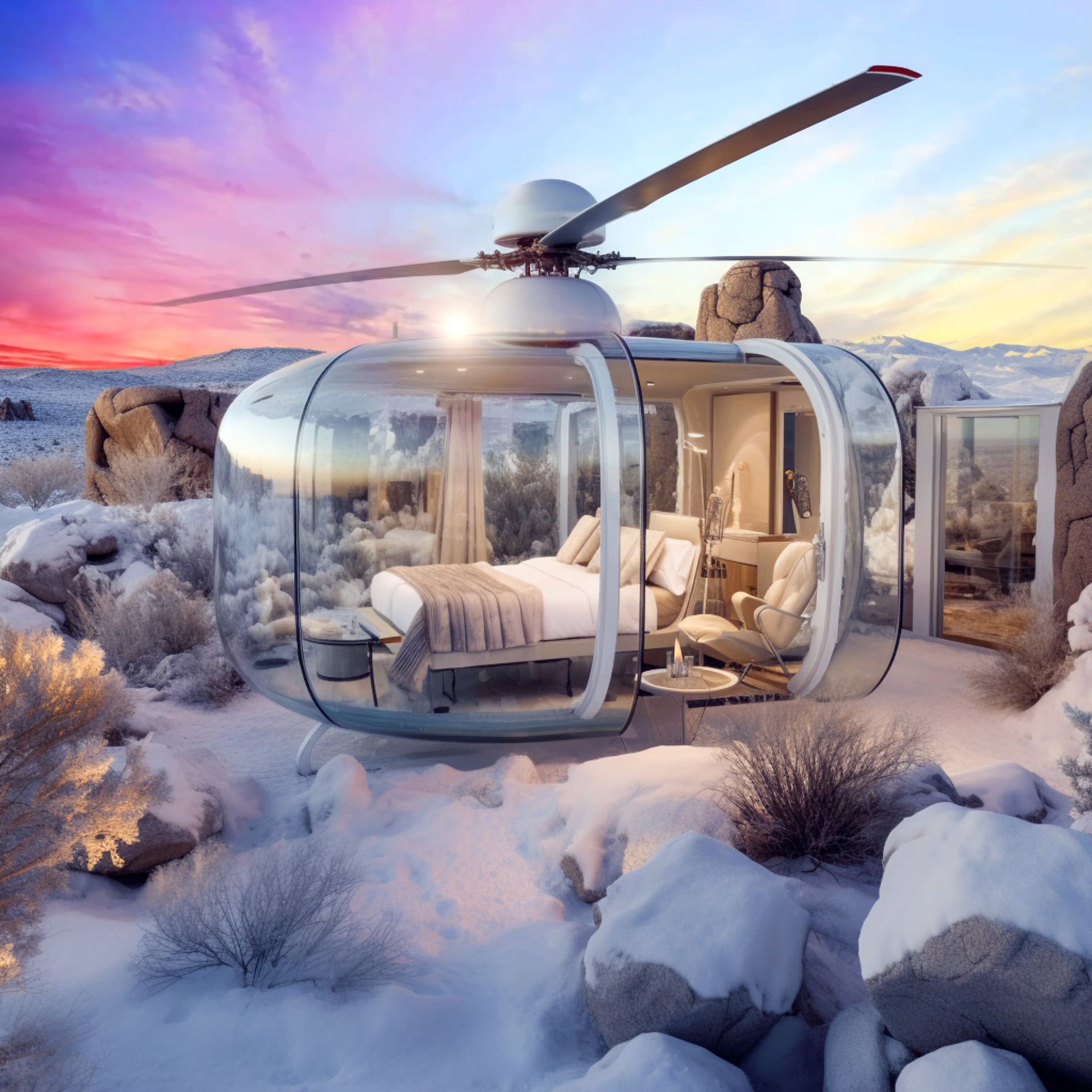 A Helicopter Is Parked