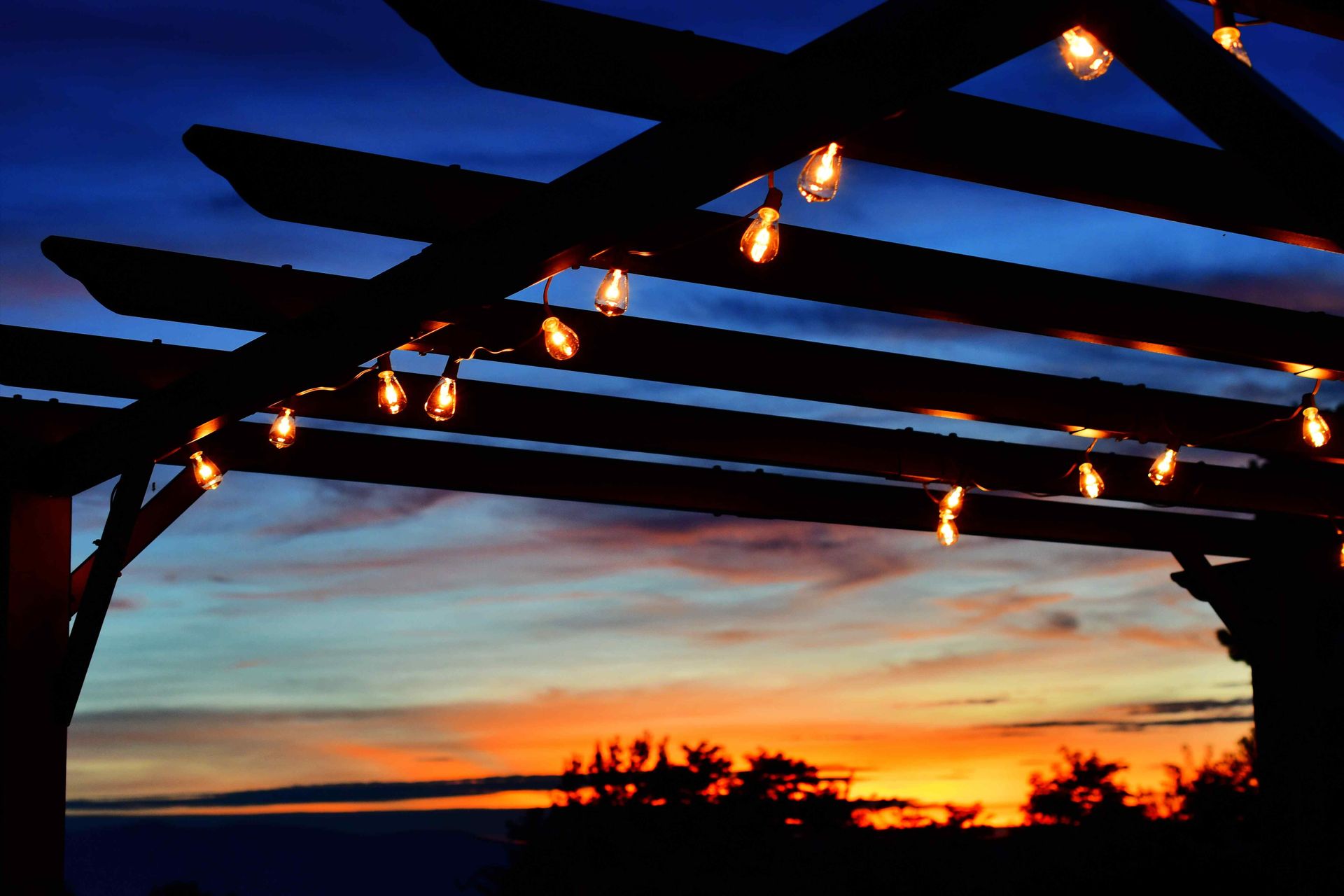 Affordable Outdoor Living Space Pergola At Sunset