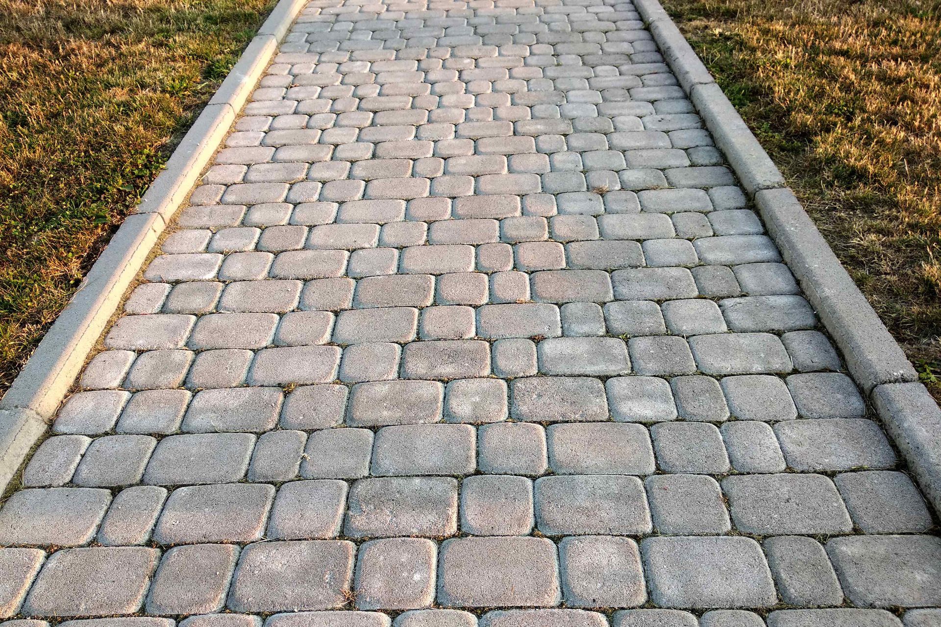 Affordable Gray Stone Paver Walkway