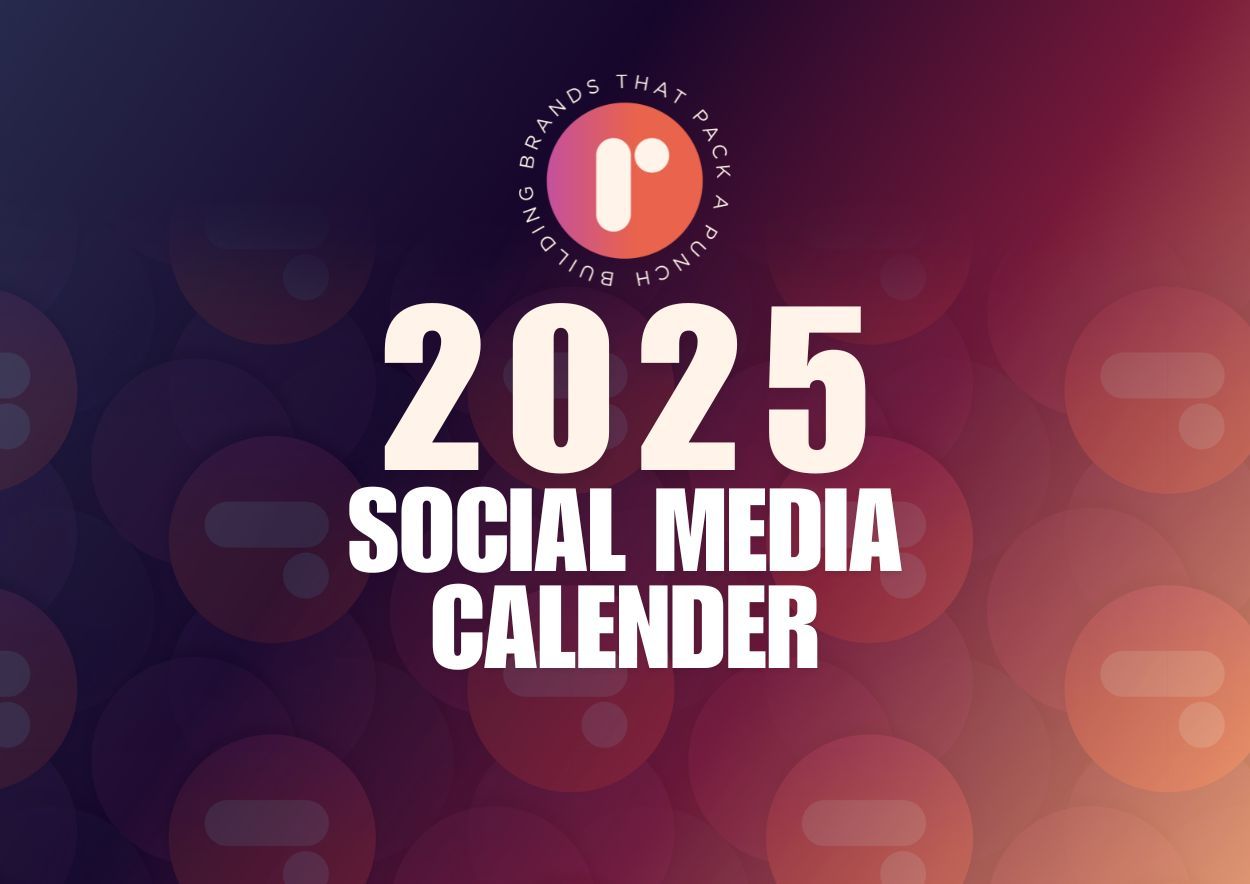 A poster for the 2025 social media calendar