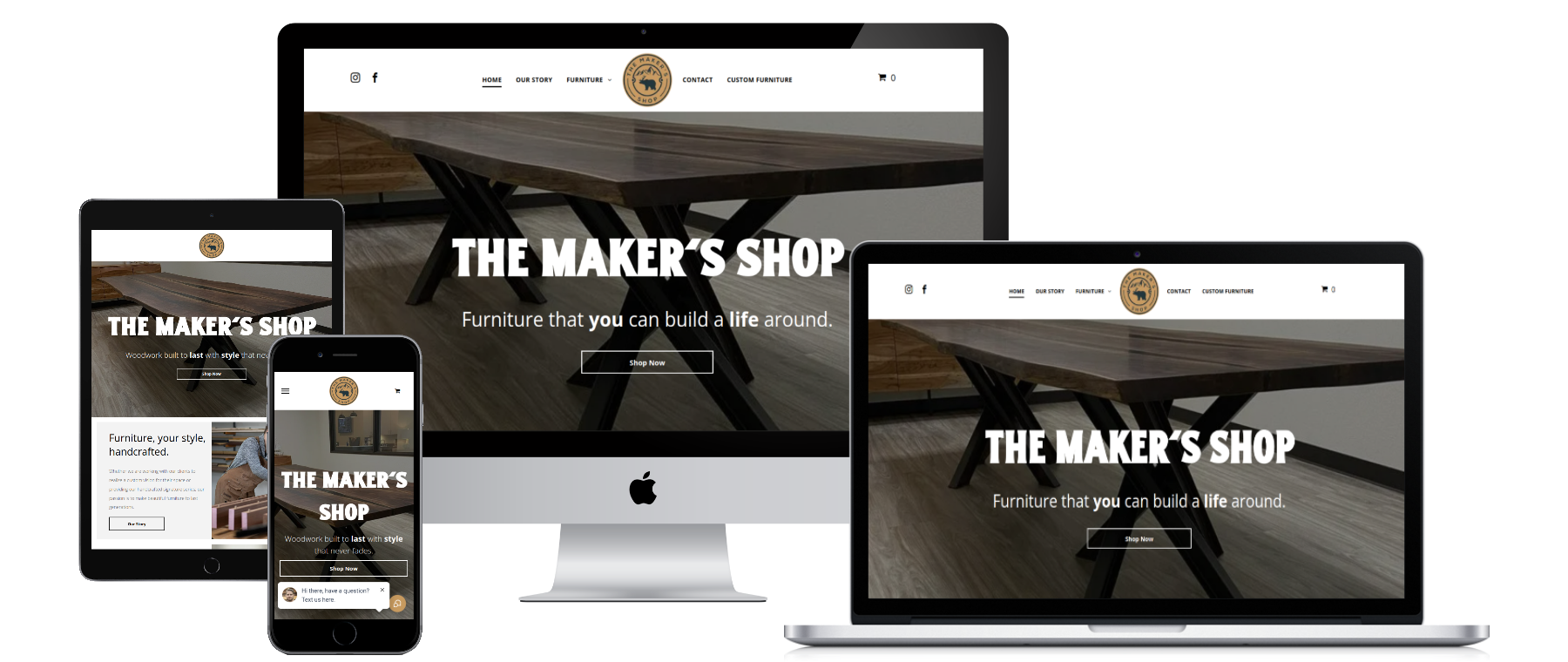 The Maker's Shop Website Design