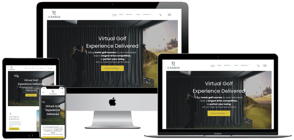 The Range Golf Web Design