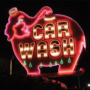 elephant car wash neon sign in Washington - best wash ever!