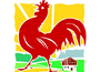 Roter Hahn Urlaub auf dem Bauernhof Logo