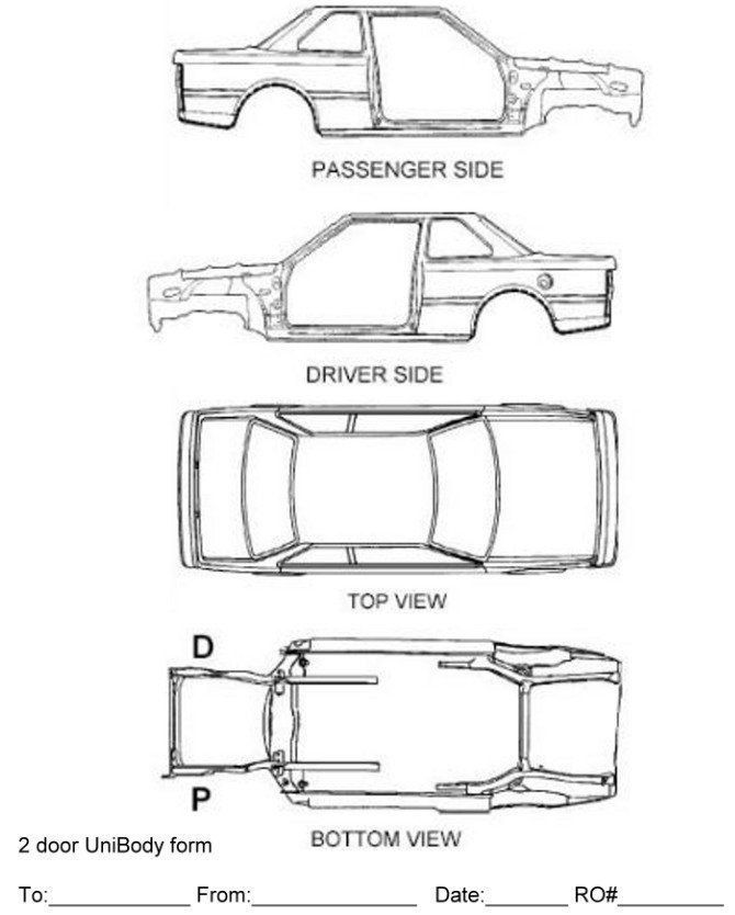 Cut Sheet for 2 Door UniBody — All Parts Brokers — Caldwell, ID