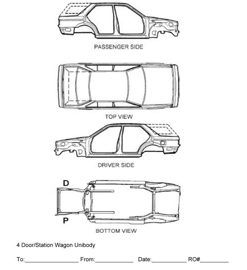 Cut Sheet for Station Wagon Unibody — All Parts Brokers — Caldwell, ID